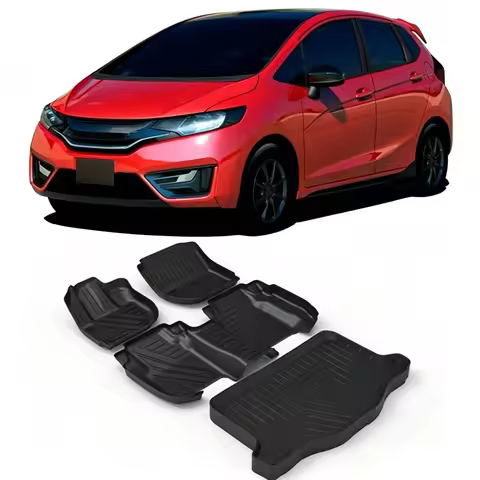 Use for Honda GK5 FIT Car Carpet For Honda FIT Car Floor Mat Trunk Mat Set Trim to Fit For Honda FIT