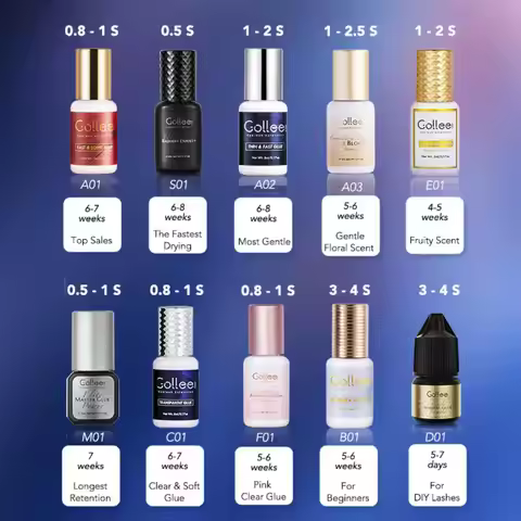 Gollee 5ml Eyelash Extension Glue 0.5 Second Fast Drying False Eye Lash Extension Glue Gollee Super