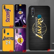 Vivo Y11 Y12 Y15 Y17 Lakers Logo Vivo Y5S Y53 Y55 Y55S Y69 Y71 black silicone Case