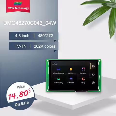 DWIN 4.3 Inch 480*272 TFT LCD Display for Arduino Nano TN Screen Touch Panel Smart UART LCM monitors