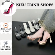 Women's sandals with stiletto heels, 10cm high heels, standard size