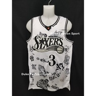 Embroidery Philadelphia 76ers #3 Allen Iverson Jersey Basketball Jersey