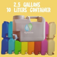 2.5 Gallon Slim MINI Water Container Jug Pitcher with Faucet