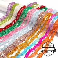 Glass Pebble Beads / String -+70cm - Cracked Stone Beads - Broken Stone Beads - Pebble Beads