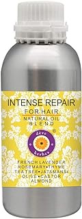 Deve Herbes Intense Repair Hair Oil - For Dry, Damaged and Brittle hair, Reduces hairfall, Jatamansi, Rosemary, Thyme, Tea Tree &amp; French Lavender Essential Oils in Almond, Castor &amp; Olive 300ml (10 oz)
