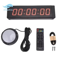 [shihanga83.my] 1.5in 6 Digit LED Race Timer Red Display Running Event Gym Timer 12/24 Hour with Sto