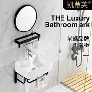 Small Apartment Mirror Cabinet Wall Cabinet Simple Combination Washbasin Wall-mounted Bathroom Washs