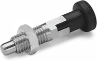 Ganter Normelemente GN 717-5-M8X1-CK-NI - Stainless Steel Latching Bolt, Silver, Pack of 2