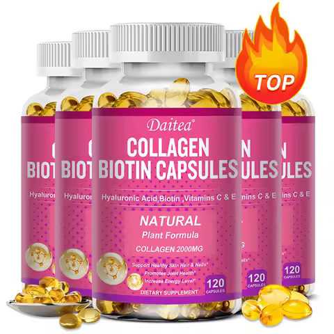 Collagen Biotin Supplement - Hyaluronic Acid Biotin Vitamin C E - Hair Skin Nails Joint Support Vega