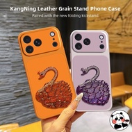 PU Leather Phone Case With Swan Stand For OnePlus Turbo 6X Ace 6 6T 5 Ultra Racing 3 3V 2 2V Pro Nor