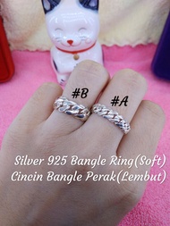 Silver 925 Bangle Ring(Soft)*Cincin Bangle(Lembut) Peark Tulen