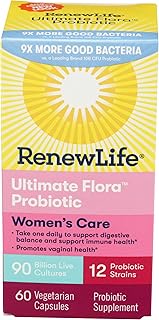 Renew Life Women's Probiotic 90 Billion CFU Guaranteed, 12 Strains, Shelf Stable, Gluten Dairy & Soy