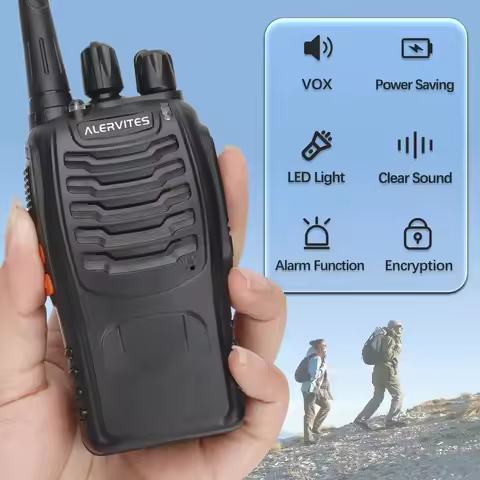ALERVITES AT-888S 430-440MHz Walkie Talkie Wireless Frequency Copy Noise Reduction Encrypted Calls M