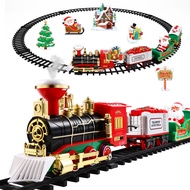 2022 Brand New Christmas Train Set Electric Train Toy with Sound Light Railway Tracks for Kids Gift Under The Christmas Tree