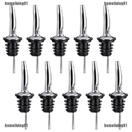 【readystock】10 pcs Stainless Steel Liquor Spirit Wine Bottle Pour Flow Pourer Spout Stopper
