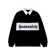 Siempre Rugby Longsleeve Black // Long Sleeve Rugby T-shirt // Rugby T shirt Humanity