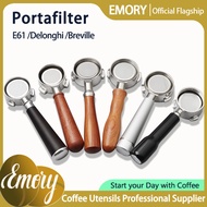 Delonghi/Breville/E61 Coffee Bottomless Portafilter Wooden Handle Coffee Accessories