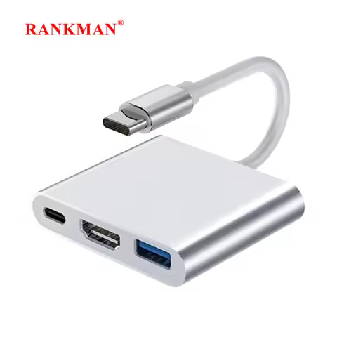 USB C Hub to 4K HDMI-Compatible Adapter USB 3.0 Type C PD Charging Docking Station for Macbook iPad 