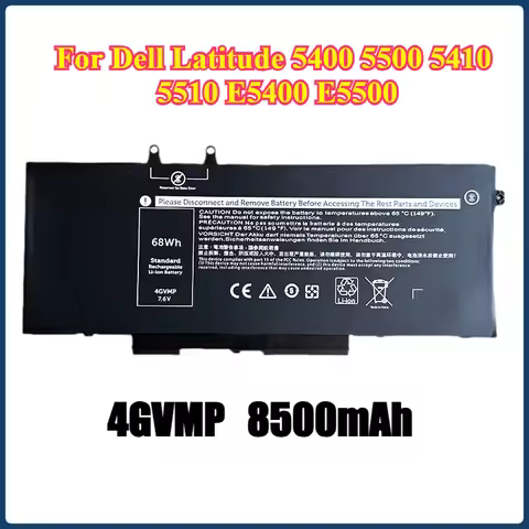 Laptop Battery 4GVMP for Dell Latitude 5400 5500 5410 5510 E5400 E5500 Inspiron 7590 7591 7791 2-in-