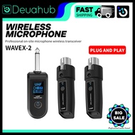 Deuahub UHF Wireless Microphone System XLR Transmitter and Receiver for Dynamic Mic Mixer PA System