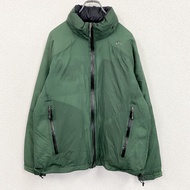 古著MIZUNOBreath Thermo 羽絨服，90% 羽絨，綠色，M 碼
