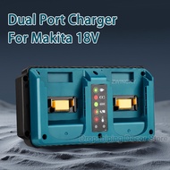 Replacement Double Charger Dual Ports Charger for Makita 18V Lithium Battery BL1830 BL1840 BL1850