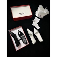 Ferragamo SS2024 Elegant Pointed Toe High Heels with Bow Detail