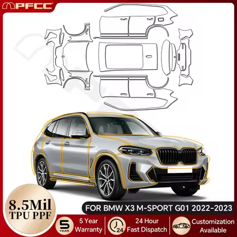For BMW X3 M SPORT M G01 2022 2023 8.5Mil TPU Paint Protection Film Pre-Cut PPF Car Body Anti-Scratc
