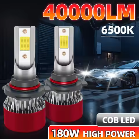 9006 LED Canbus Headlight 40000LM COB H4 H1 H11 9005 HB3 9012 HIR2 H7 180W 6500K H13 Bulbs Turbo Fan