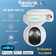 Reolink E1 Outdoor Pro 8MP/4K PTZ WiFi 6 Camera with Spotlight Color Night Vision 3x Optical Zoom Au