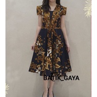 Latest Modern Women's BATIK DRESS Office Clothes - Modern DRESS - PREMIUM BATIK DRESS