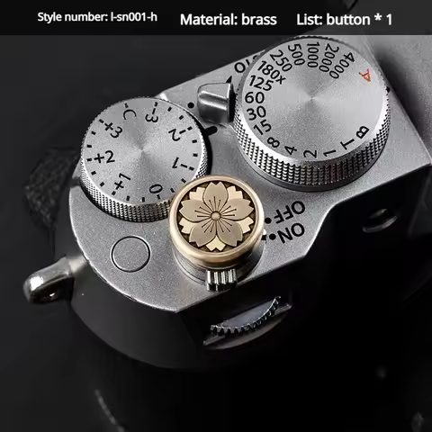 Bronze Camera Shutter Button Suitable for Canon Fujifilm X100V X-T4 X-T3 X-E4 X-T50 X-T30 Nikon Pana