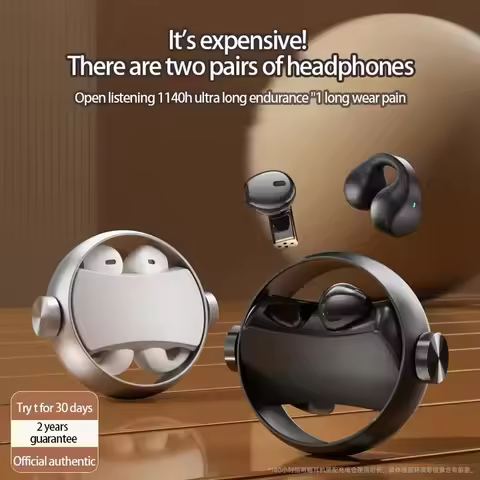 New Kinyo Dual Earphones Ear Clip In Ear Headset Bluetooth Wireless Long Endurance High Battery Life