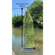Korang Pancing Ikan Nilon/Koja Tinggi 128cm WaringLobster/ Keramba Mancing Ikan/Wadah Ikan