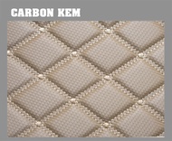 Thảm ô tô 5D 6D trải Mặt Cốp + Lưng Ghế Hàng 3 xe Mitsubitshi Xpander cao cấp - Thảm da Cacbon phủ N