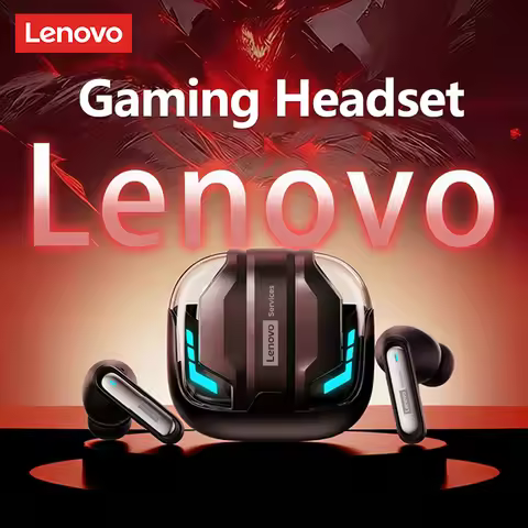 Choice Lenovo Gaming Headset Wireless Bluetooth 6.0 Earphones RGB Low Latency Waterproof Headphones 