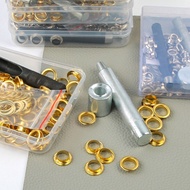 Fine 100PCS 6mm 8mm 10mm Grommets Eyelets Kits with Punch Tool Grommet Tool Kits