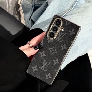 內地直送 - 电镀三星左右折叠单壳适用三星GalaxyZFlip7手机壳Flip6保护套Flip5防摔硬壳三星全包-黑白色 华为 P50