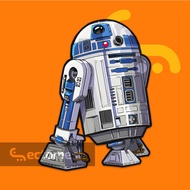 R2-D2 Pose A - Star Wars Vinyl Waterproof Car Sticker by EctoMesh