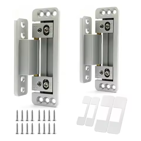 LUWEI Door Hinges,2Packs Adjustable Door Hinges,110Lbs Load-Bearing,Heavy Duty Concealed Hinges For 