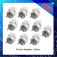 10pcs- Travel Adapter- UK US AU To EU EURO France Germany Korea Travel 2 pin plug