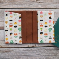【柴犬吃壽司】日本口布料 限量 純棉布料手作  護照套 護照夾