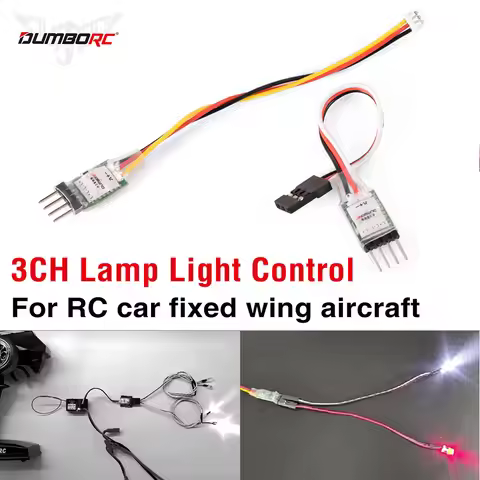 DUMBORC 3CH LED Light Controller Switch Panel, Remote On/Off Control for RC Car Boat Aircraft, Easy 