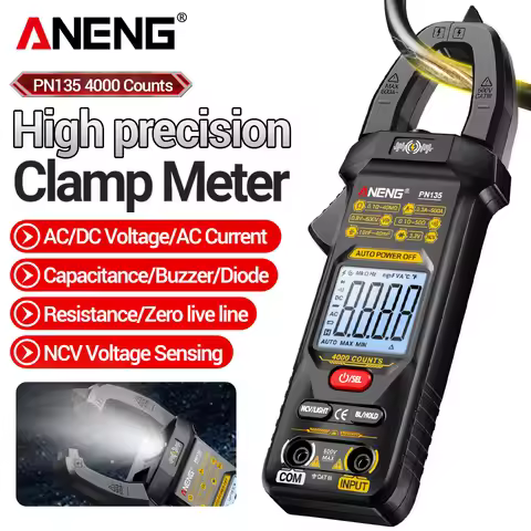 ANENG PN135 digital clamp meter 600A AC current measurement 600V AC/DC voltage detection with backli