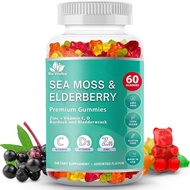BIO VITALICA Seaweed Jelly Elderberry BioVitalica-Vitamin C D+Zinc-Irish Seaweed Vegetarian Jelly, C