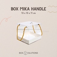 Box mica handle / transparent squareTALI 13 x 13 x 11 cm / 13x13x11 cm