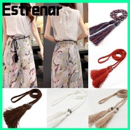ESTRENAR Decorated Waist Tie Chain Self-Tie Bowknot