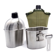Replica Stainless Steel Water Cup Outdoor U.S. Marching World War II Boiling Water Bottle Sports 304