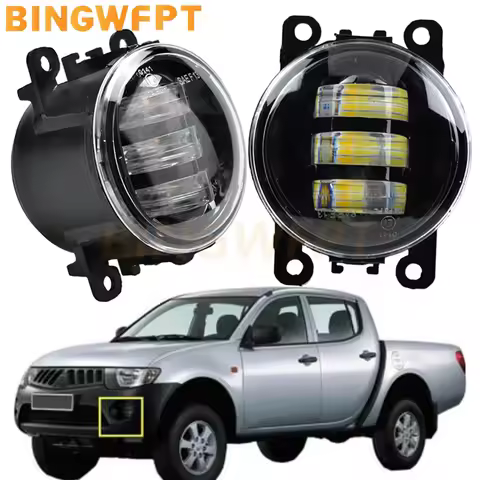 For Mitsubishi L200 KB_T KA_T Pickup 2005-2012 For Triton Strada 2005-2018 12V H11 Lens LED Fog Ligh