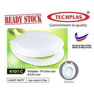 [100%ORIGINAL] TECHPLAS Toilet Bowl Seat Cover With Screw Plastik Jamban Duduk Tandas Penutup Tandas Duduk C&amp;C